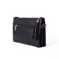 Black multi-pocket clutch bag