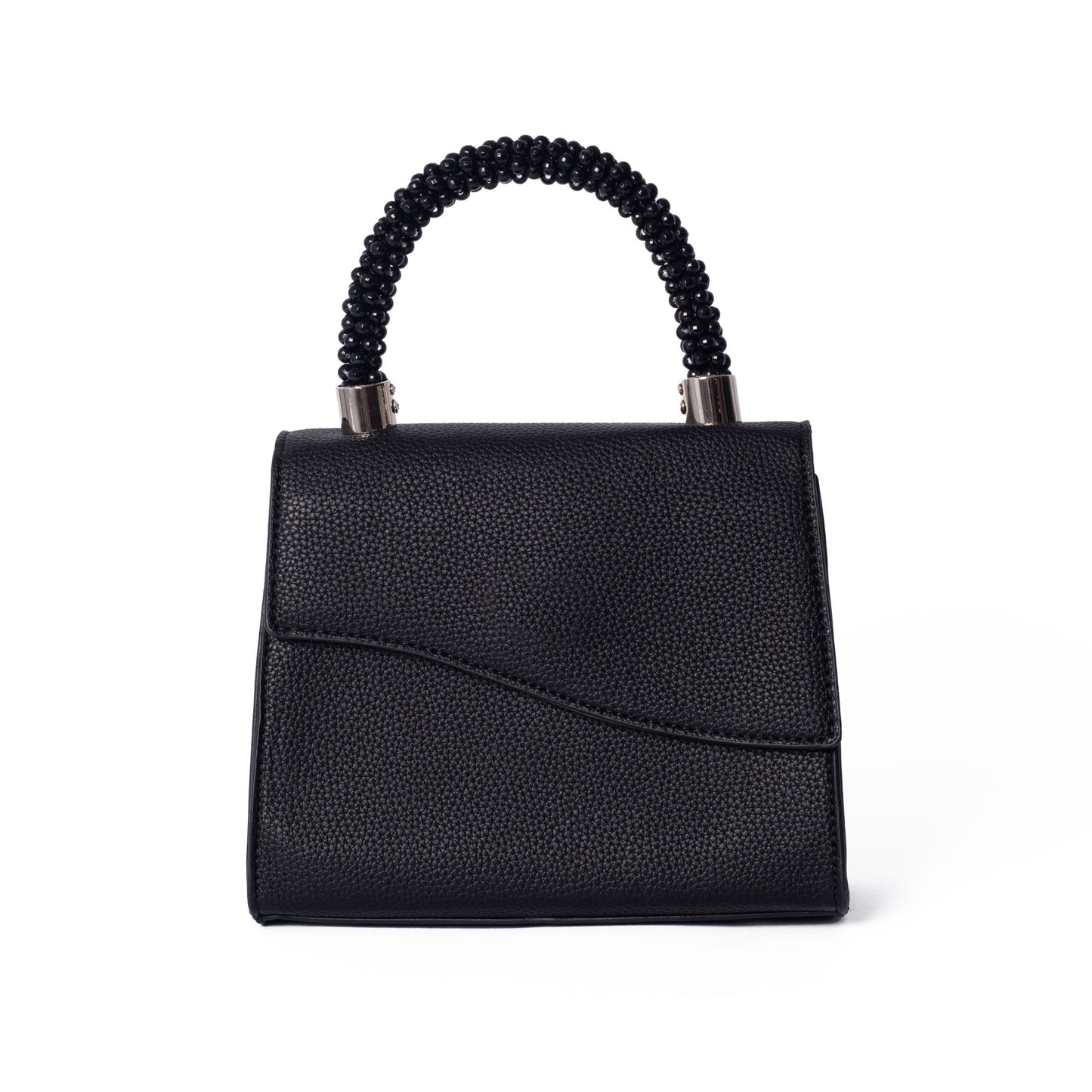 NEW! Black Bead Top Handle Bag