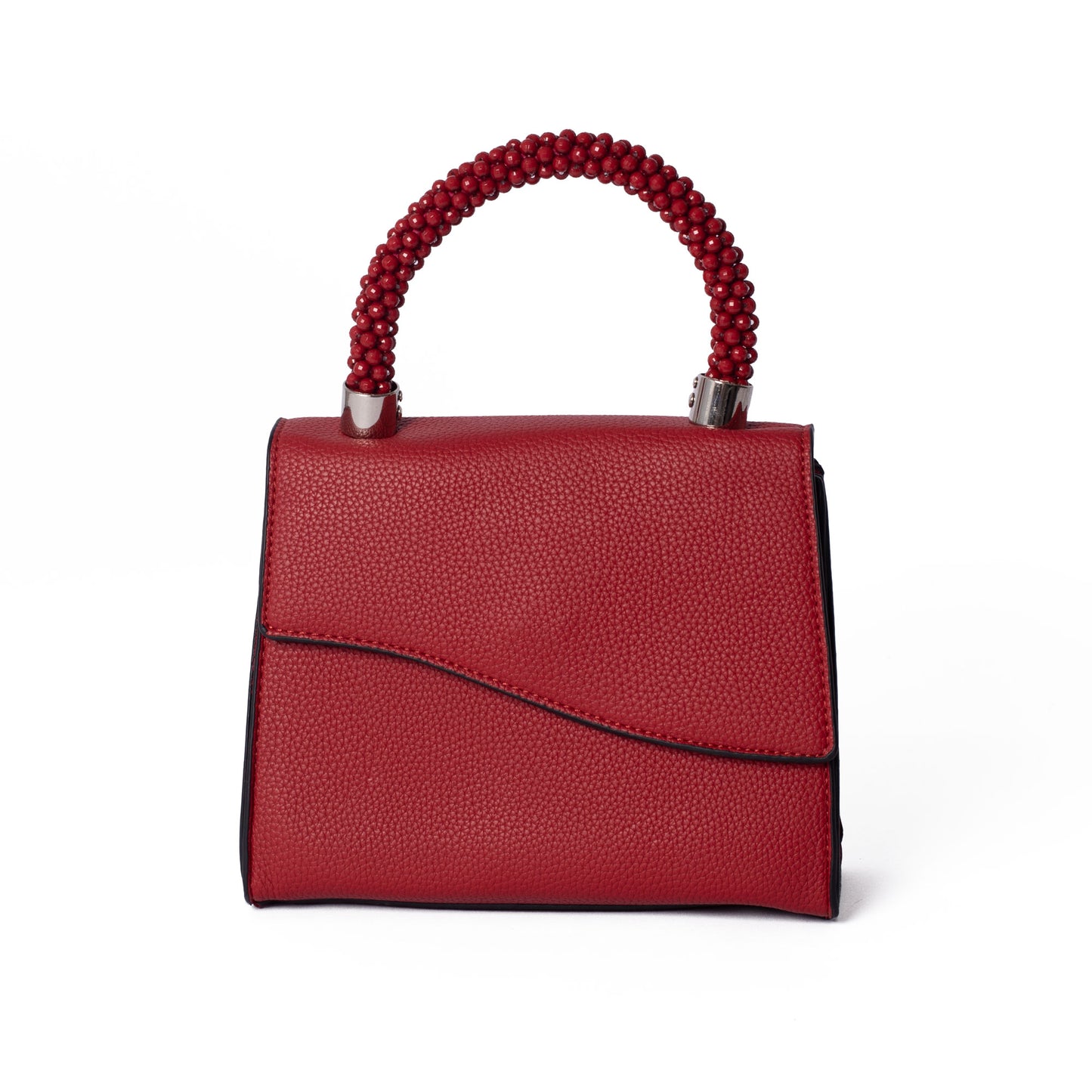 NEW! Red Bead Top Handle Bag