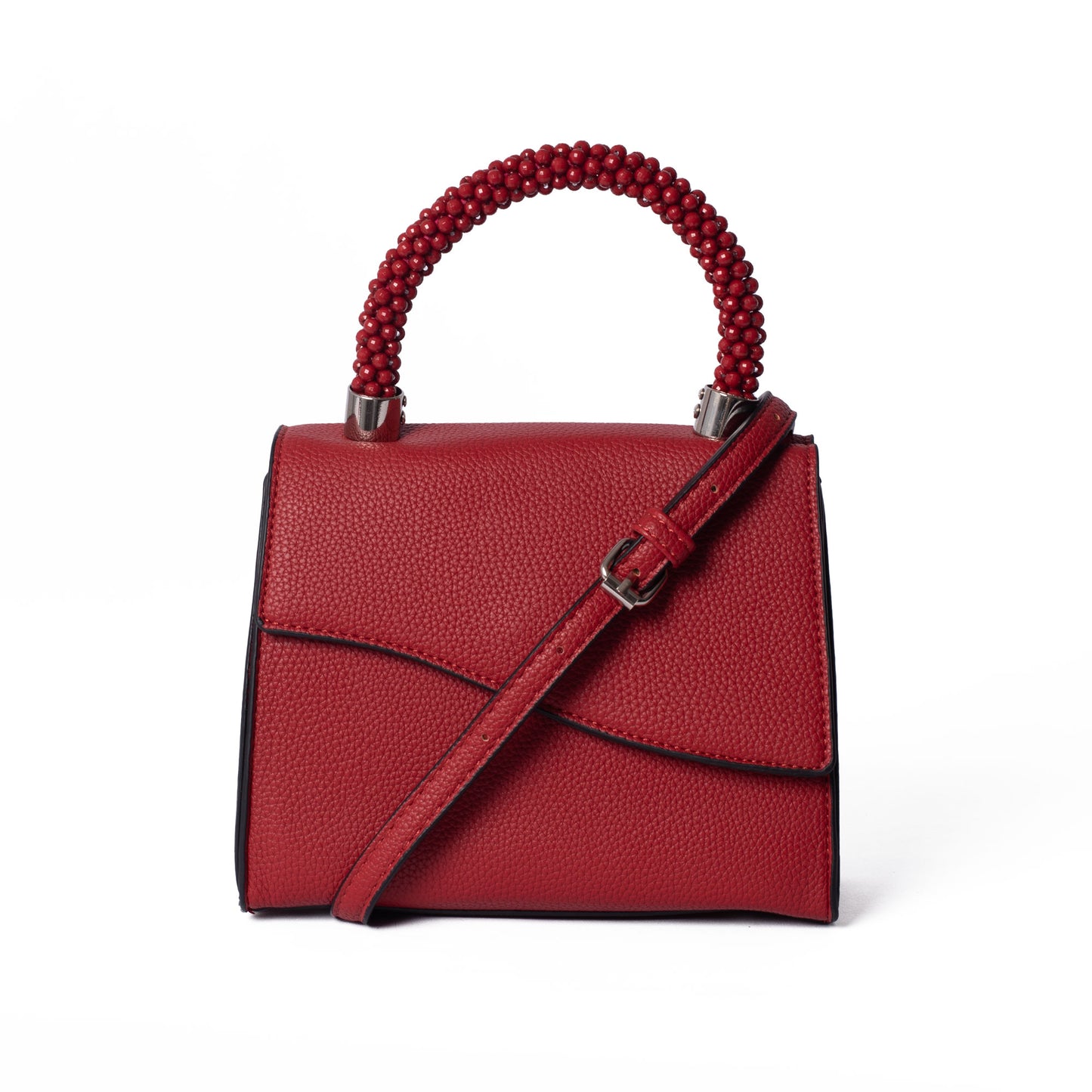 NEW! Red Bead Top Handle Bag