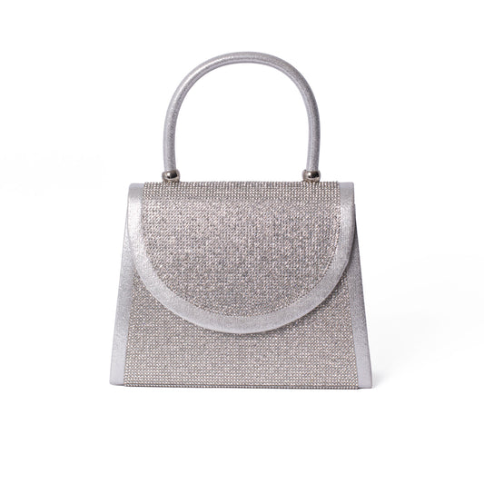 NEW! Silver Sparkle Top Handle Bag