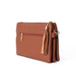 Tan multi-pocket clutch bag