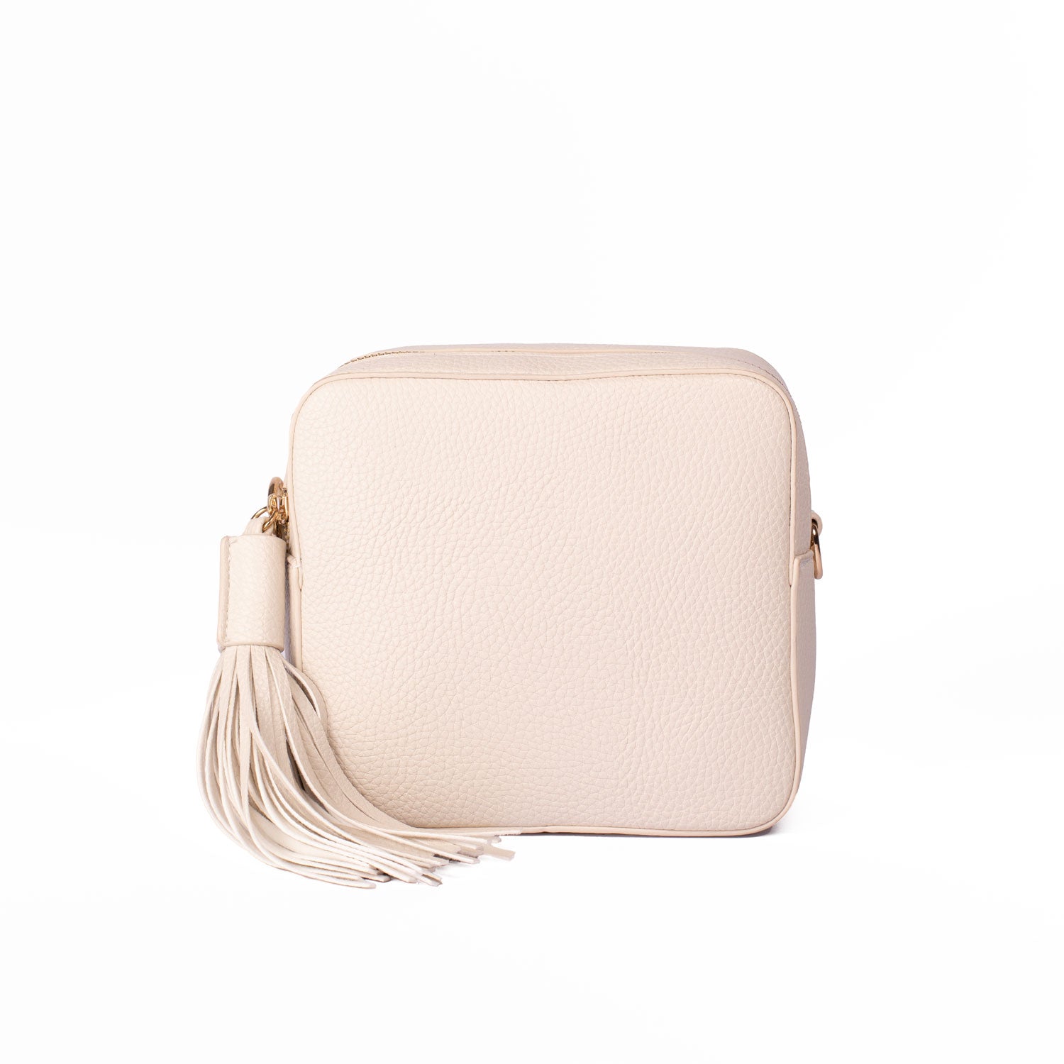 Cream leather cross online body bag